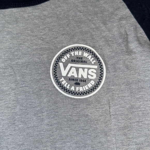 Vans Since 1966 Graphic Mens XXL Gray & Navy Raglan 3/4 Sleeves - Picture 2 of 4